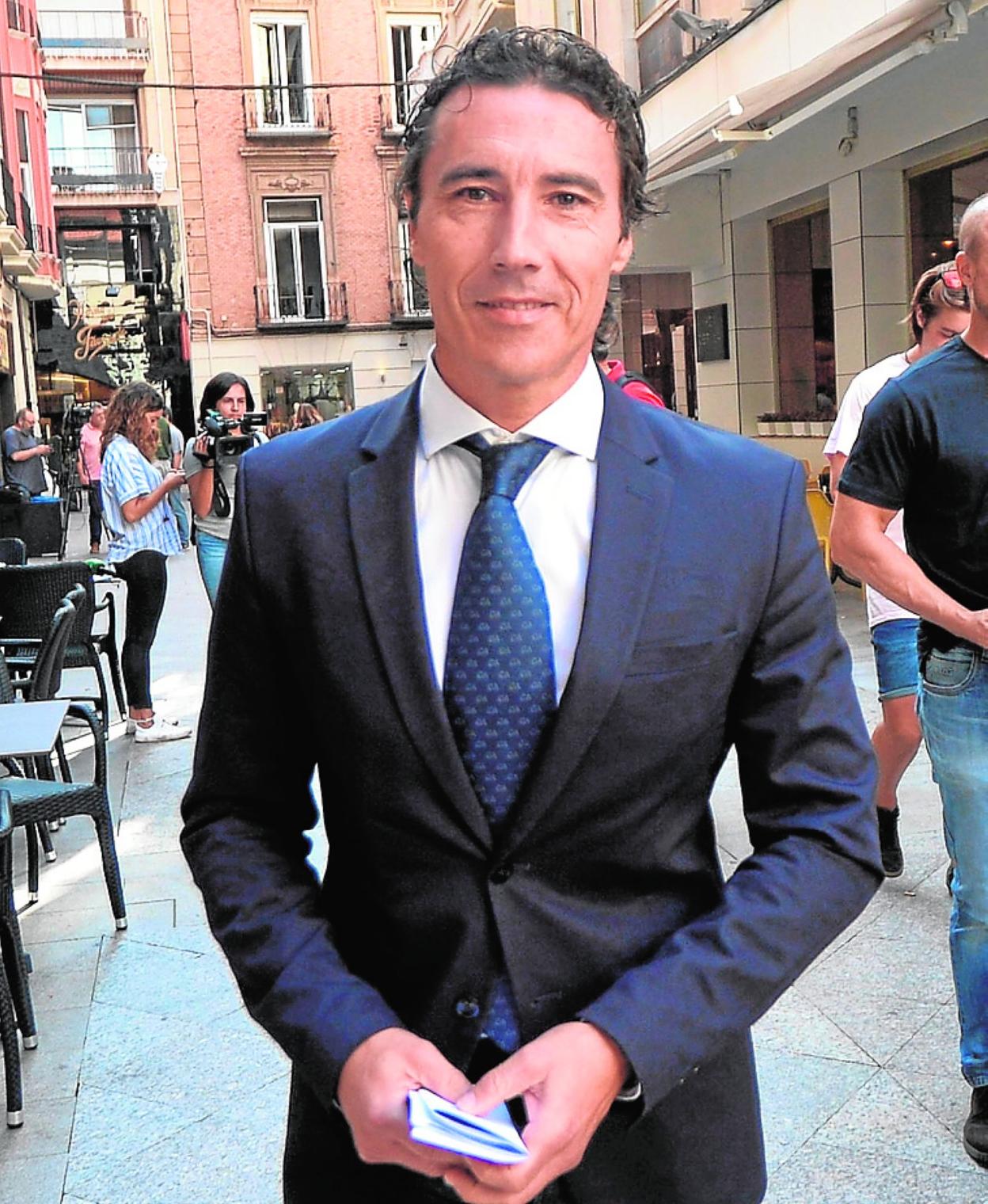 Pablo Ruiz Palacios, ayer, a su llegada a la rueda de prensa. 