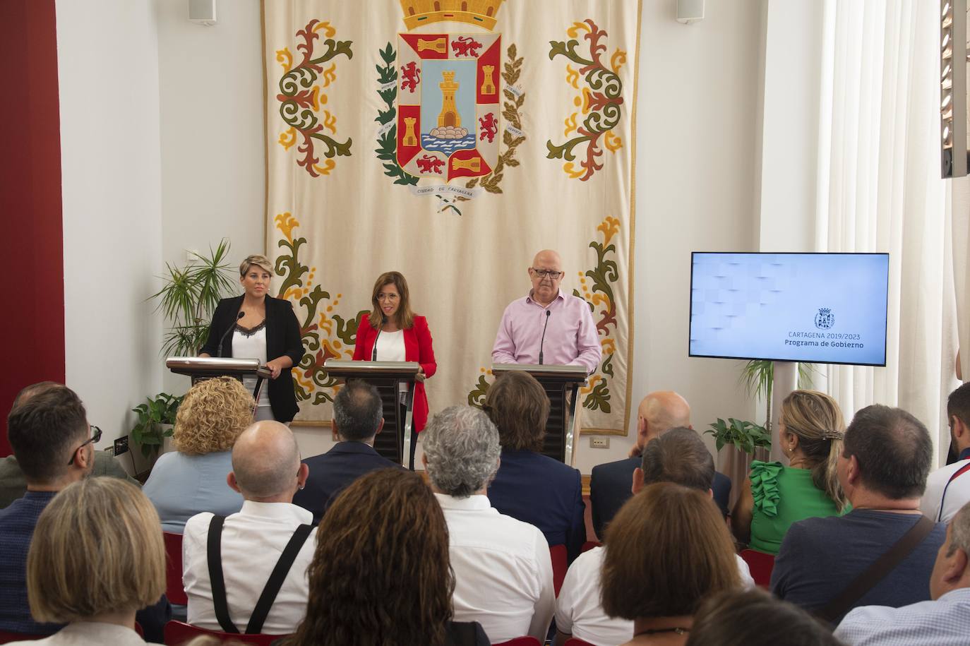 Los tres partidos que lideran el Ayuntamiento de Cartagena presentaron su Programa de Gobierno.