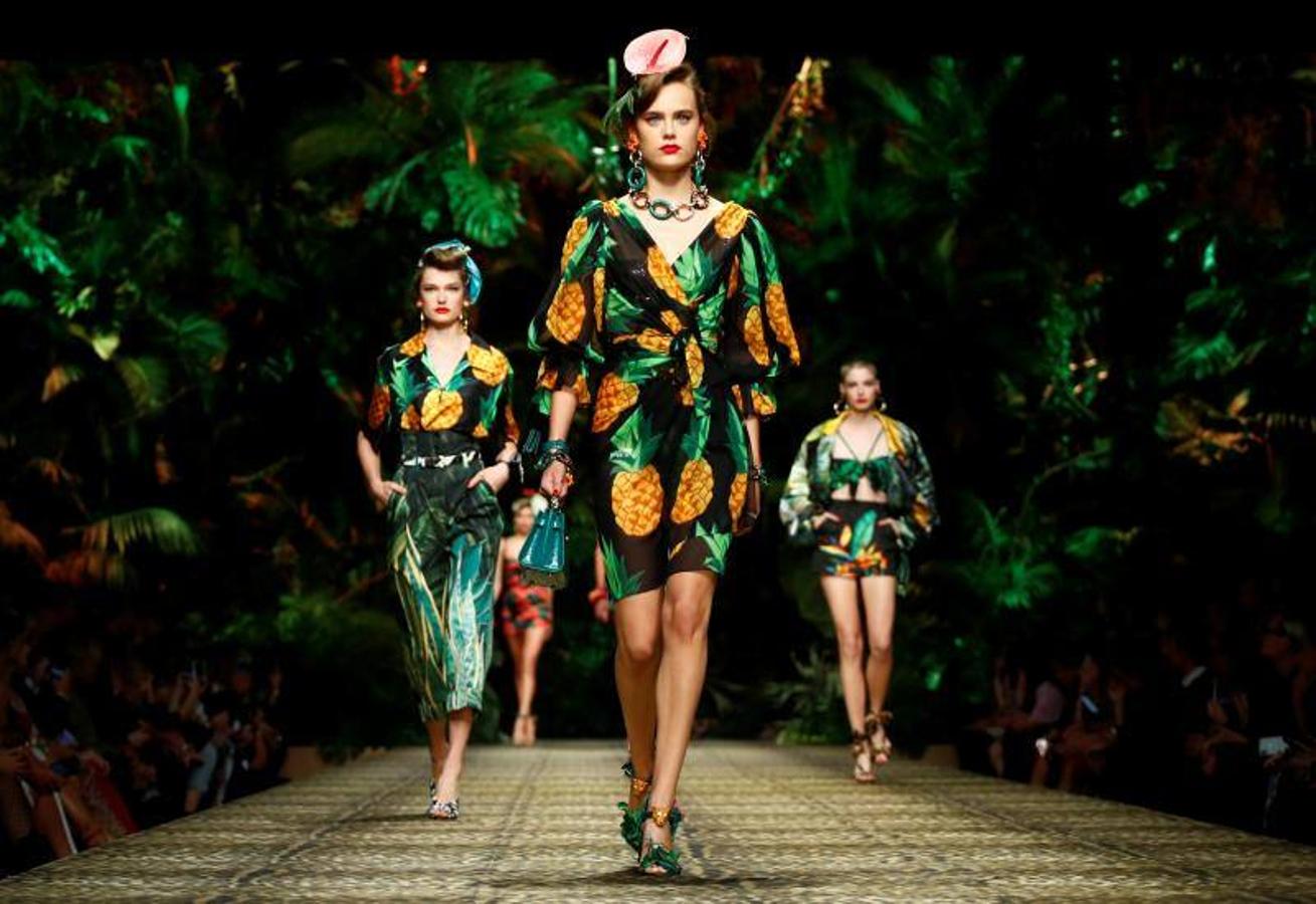 La firma italiana Dolce & Gabban presentó su colección Primavera/Verano 2020 en la pasarela de la Milán Fashion Week