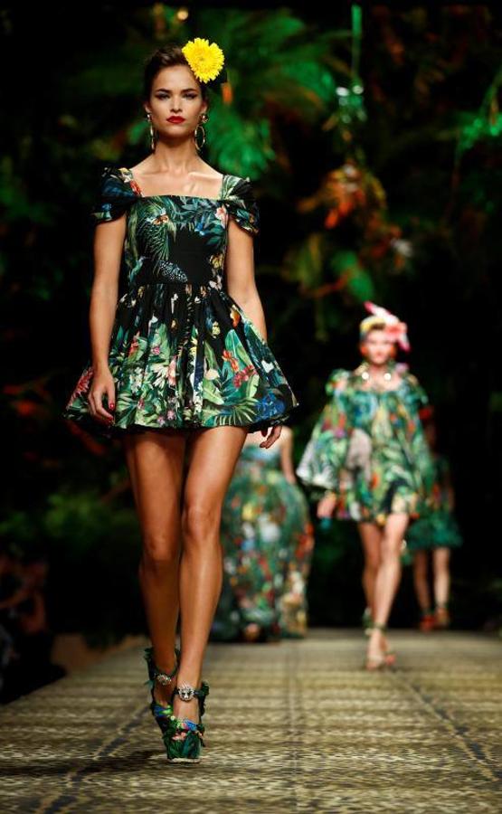 La firma italiana Dolce & Gabban presentó su colección Primavera/Verano 2020 en la pasarela de la Milán Fashion Week