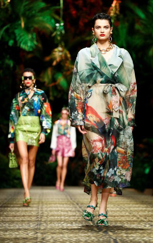 La firma italiana Dolce & Gabban presentó su colección Primavera/Verano 2020 en la pasarela de la Milán Fashion Week