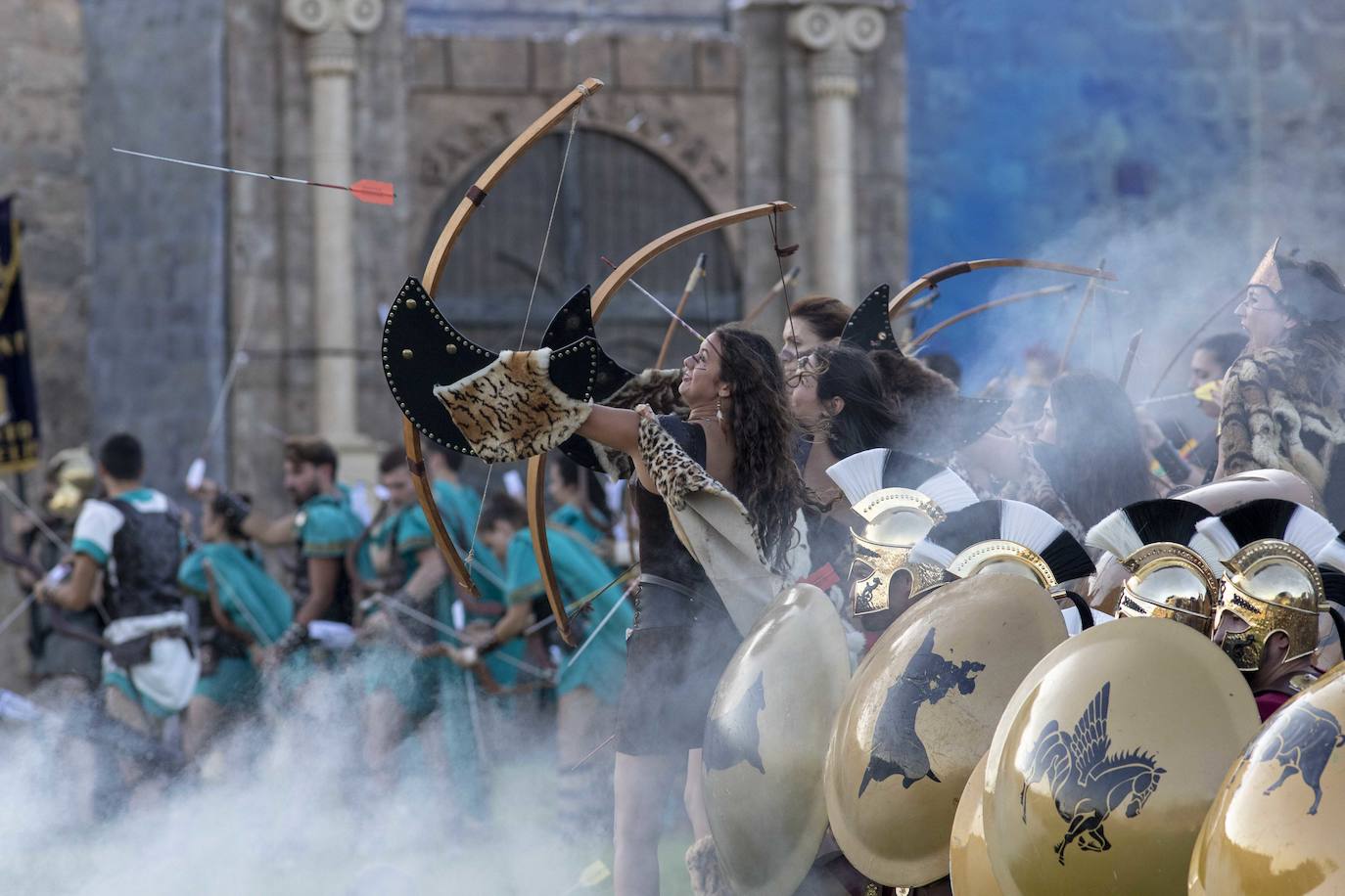 La Batalla entre carthagineses y romanos deleita a más de 5.000 personas, con una puesta en escena con más luchas cuerpo a cuerpo