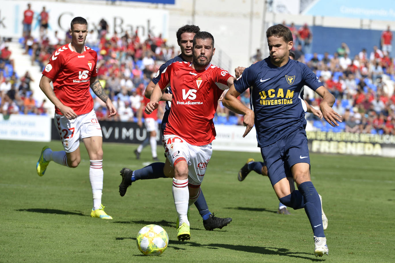 El Murcia fue el vencedor moral de un encuentro en el que el UCAM no dio la talla y en el que ambos equipos apenas generaron ocasiones de gol