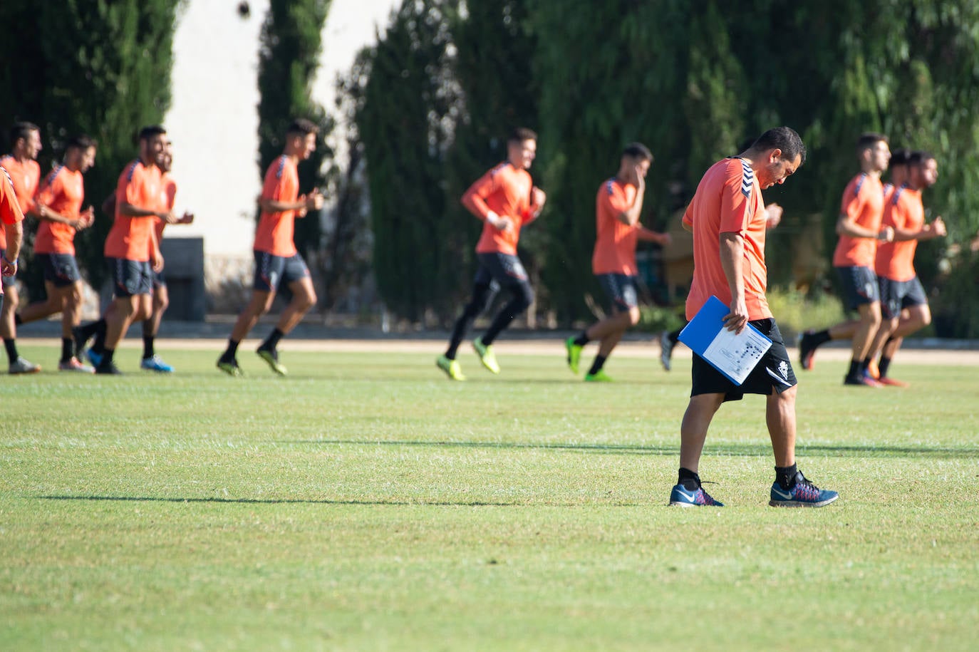 El Real Murcia entrenó este miércoles en Ceutí.