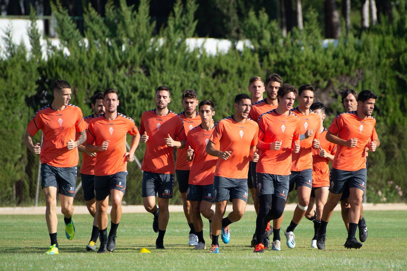 El Real Murcia entrenó este miércoles en Ceutí.
