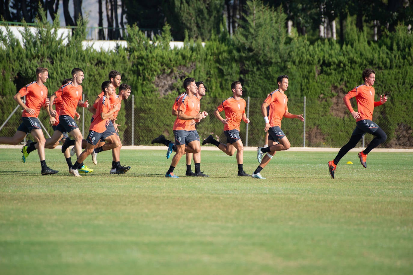 El Real Murcia entrenó este miércoles en Ceutí.