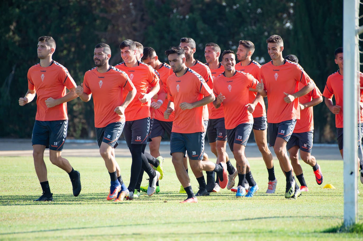 El Real Murcia entrenó este miércoles en Ceutí.