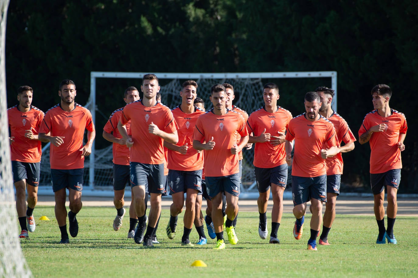 El Real Murcia entrenó este miércoles en Ceutí.