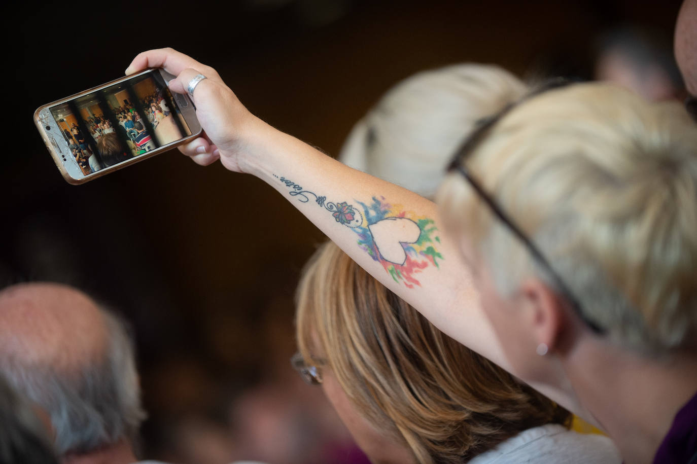 El líder de Unidas Podemos comprueba en Murcia el músculo de su formación en un acto en que no hubo mención a la marcha de Urralburu