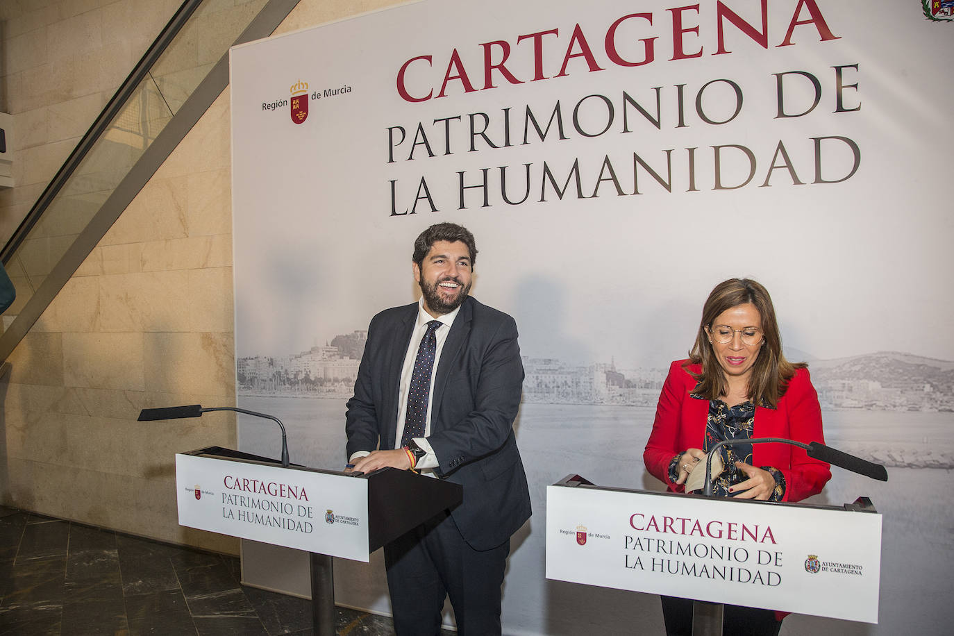 El Ayuntamiento de Cartagena y la Comunidad inician las gestiones para lograr un sello que traerá medio millón de turistas más, según López Miras.