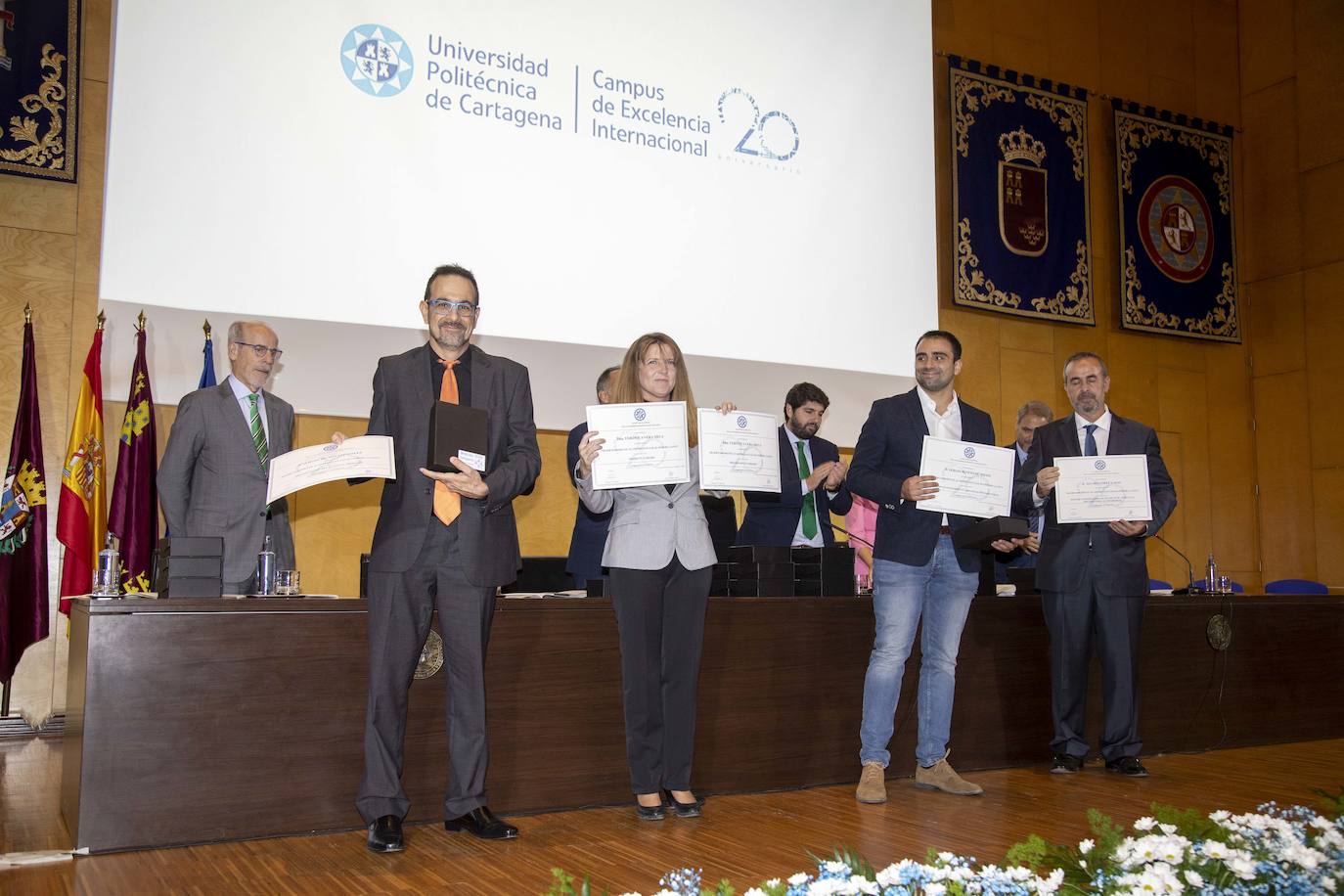 Acto del vigésimo aniversario de la Universidad Politécnica de Cartagena.