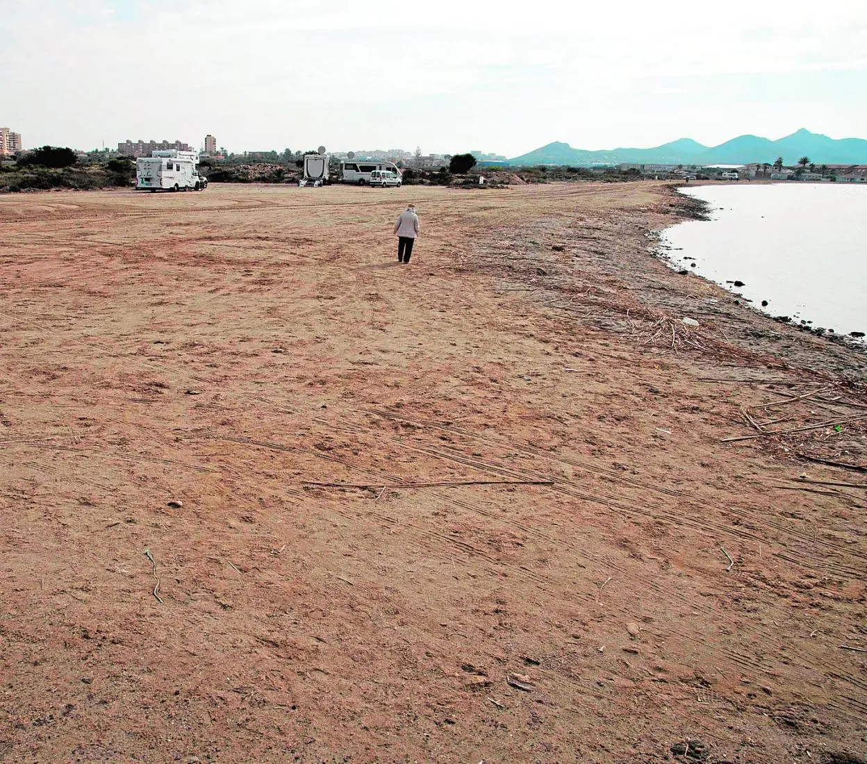 Vista parcial de los terrenos de El Vivero de La Manga, ganados al mar en 1969 por el promotor Tomás Maestre. 