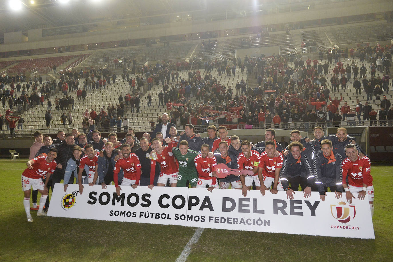 El técnico grana consigue meter al Real Murcia en la Copa del Rey tras superar tres rondas y logra uno de los objetivos marcados por la directiva esta temporada