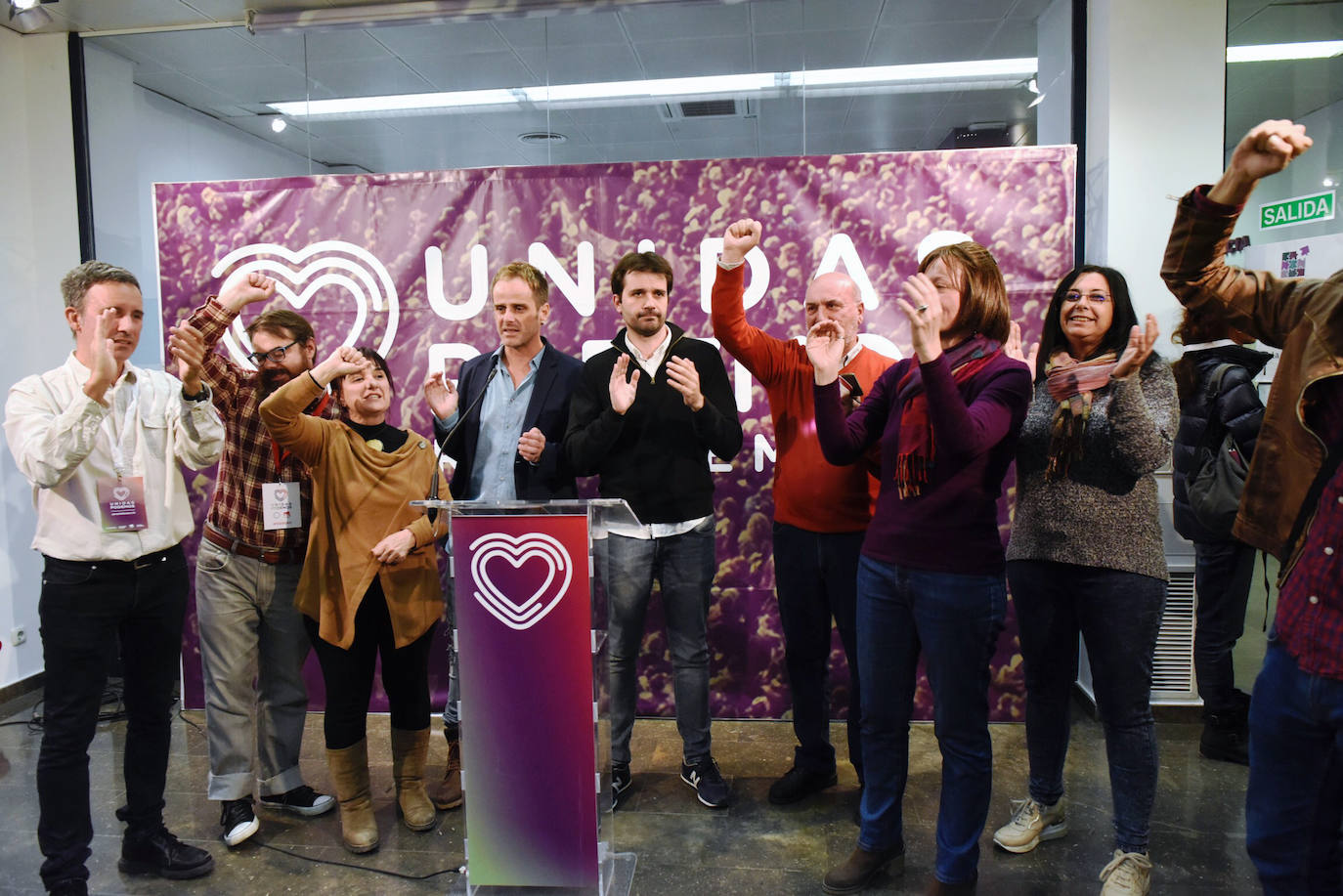 Fotos: Comparecencia en la sede de Podemos Región de Murcia tras las elecciones