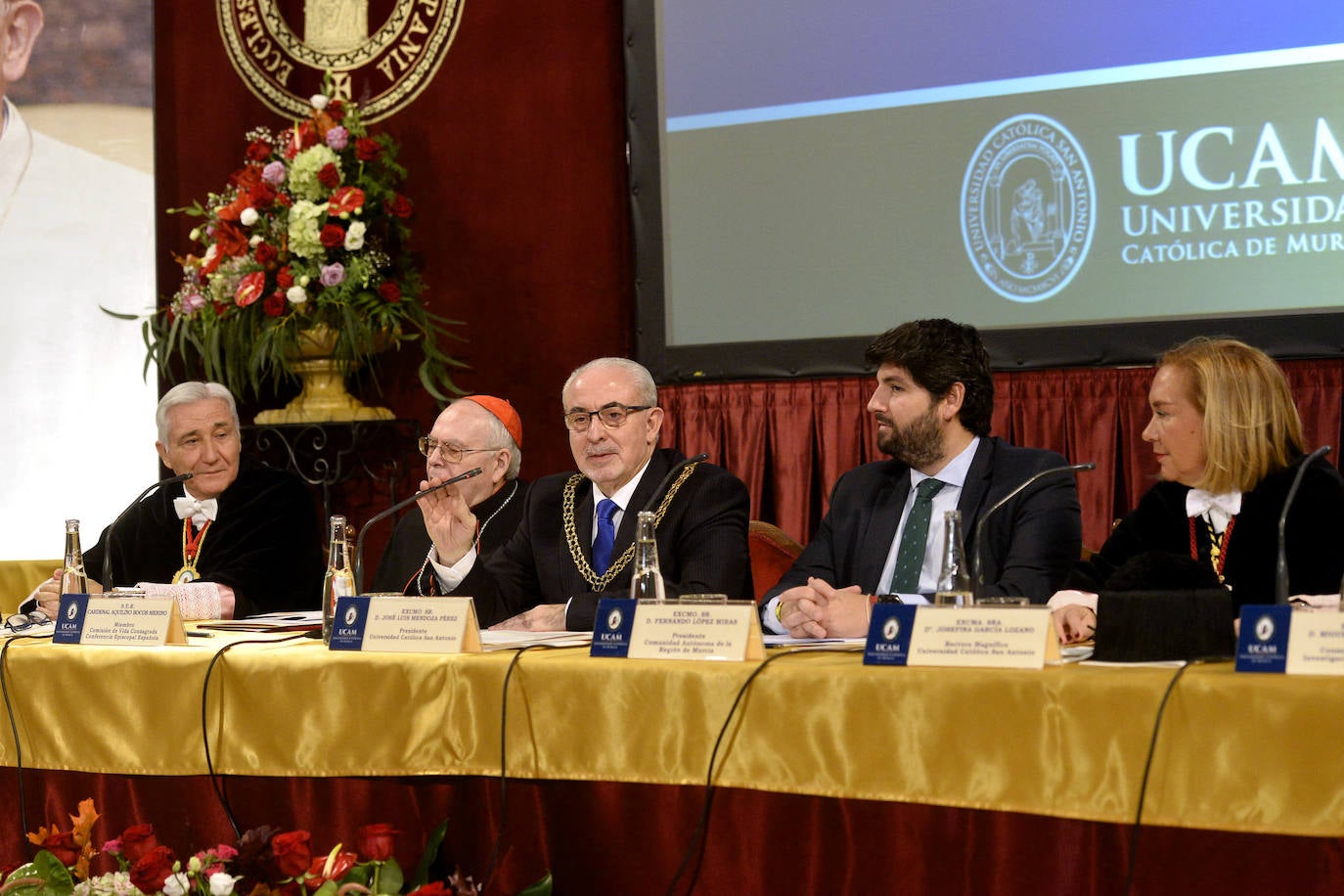 Acto de apertura del curso académico de la UCAM, este viernes, en el campus de Los Jerónimos.