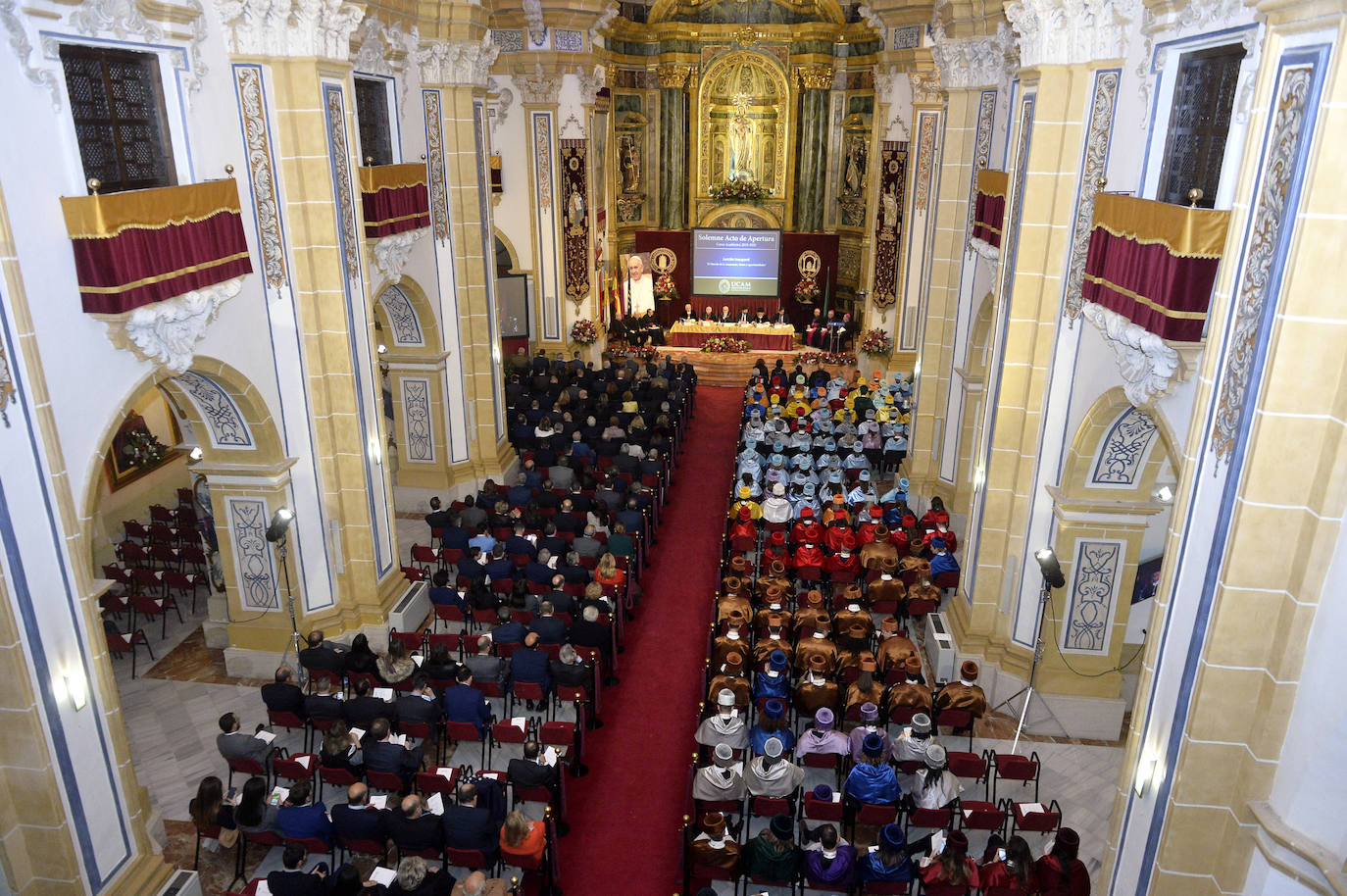 Acto de apertura del curso académico de la UCAM, este viernes, en el campus de Los Jerónimos.