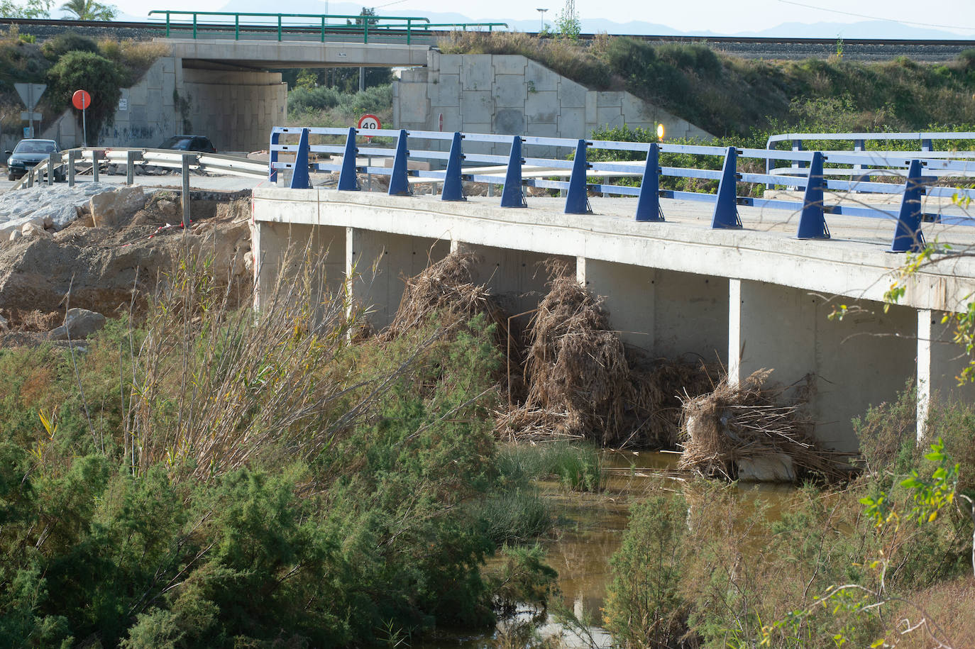 La 'autovía del bancal' (Zeneta-San Javier) tiene su acceso cortado desde hace más de dos meses en la parte de Murcia como consecuencia de los destrozos que causó la DANA.