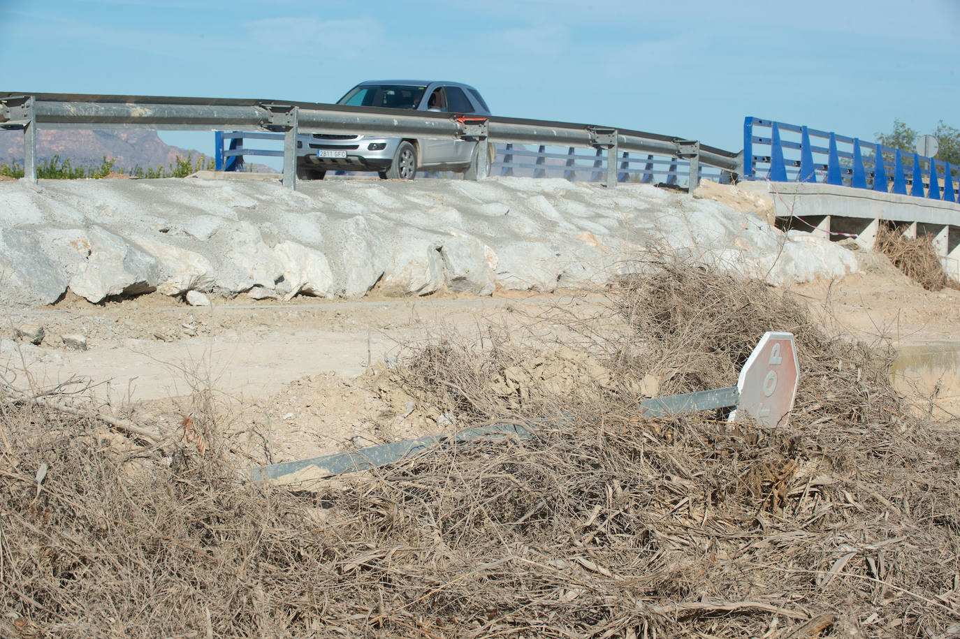 La 'autovía del bancal' (Zeneta-San Javier) tiene su acceso cortado desde hace más de dos meses en la parte de Murcia como consecuencia de los destrozos que causó la DANA.