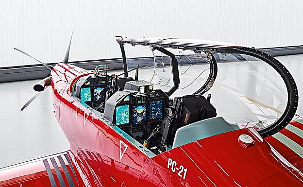 Interior del Pilatus Aircraft, que comenzará a utilizarse en el programa de enseñanza básica a partir del curso 2021-2022.