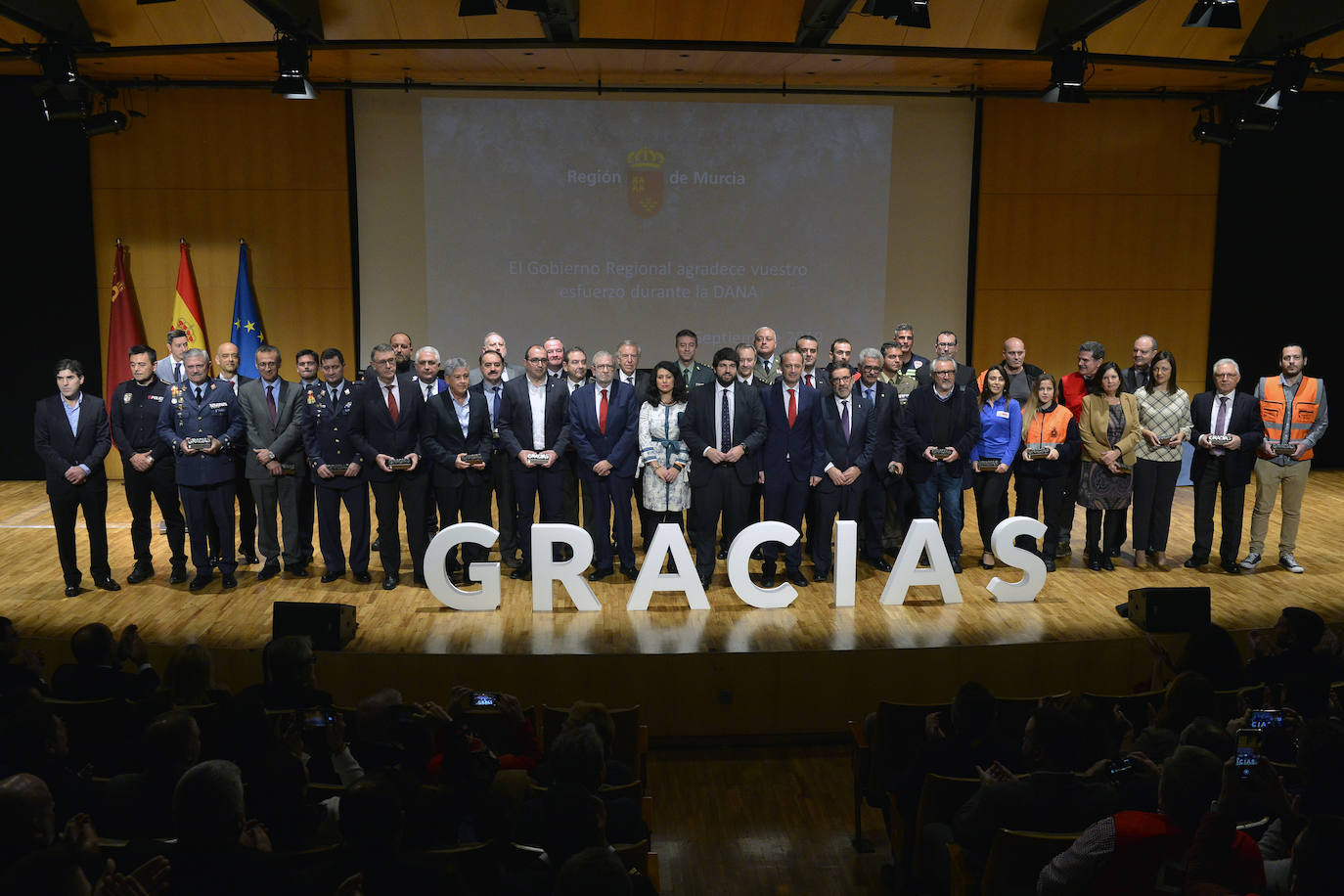 Reconocimiento a las 35 entidades y organismos que participaron en la gestión del episodio de gota fría del pasado septiembre.