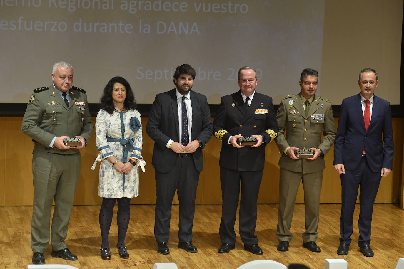 Reconocimiento a las 35 entidades y organismos que participaron en la gestión del episodio de gota fría del pasado septiembre.