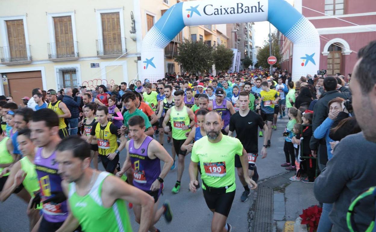 Salida de la San Silvestre de Lorca del pasado año. 