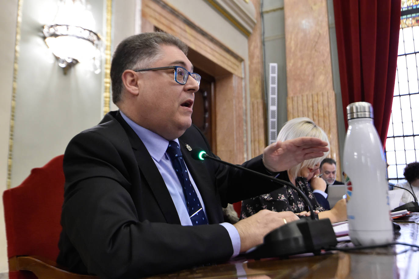 Pleno del Ayuntamiento de Murcia, este jueves.