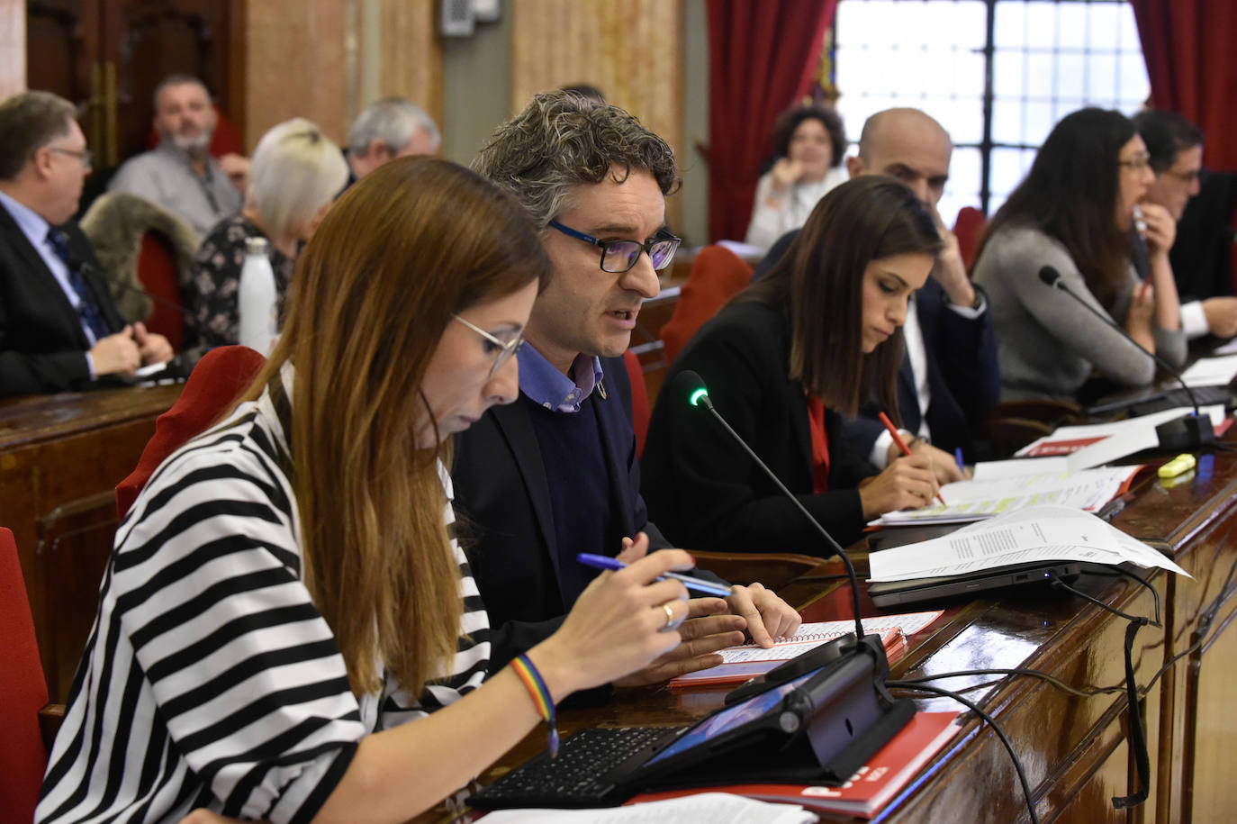 Pleno del Ayuntamiento de Murcia, este jueves.