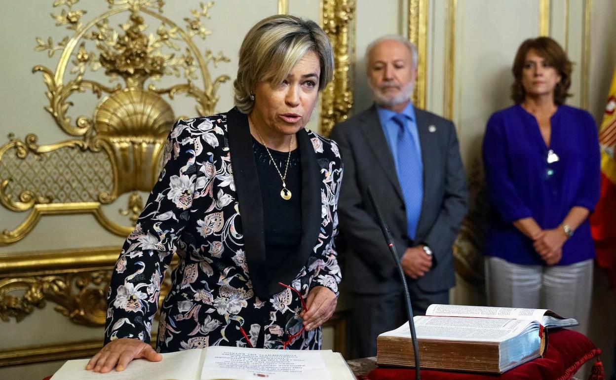 La abogado general, Consuelo Castro, toma posesión del cargo en mayo de 2018.