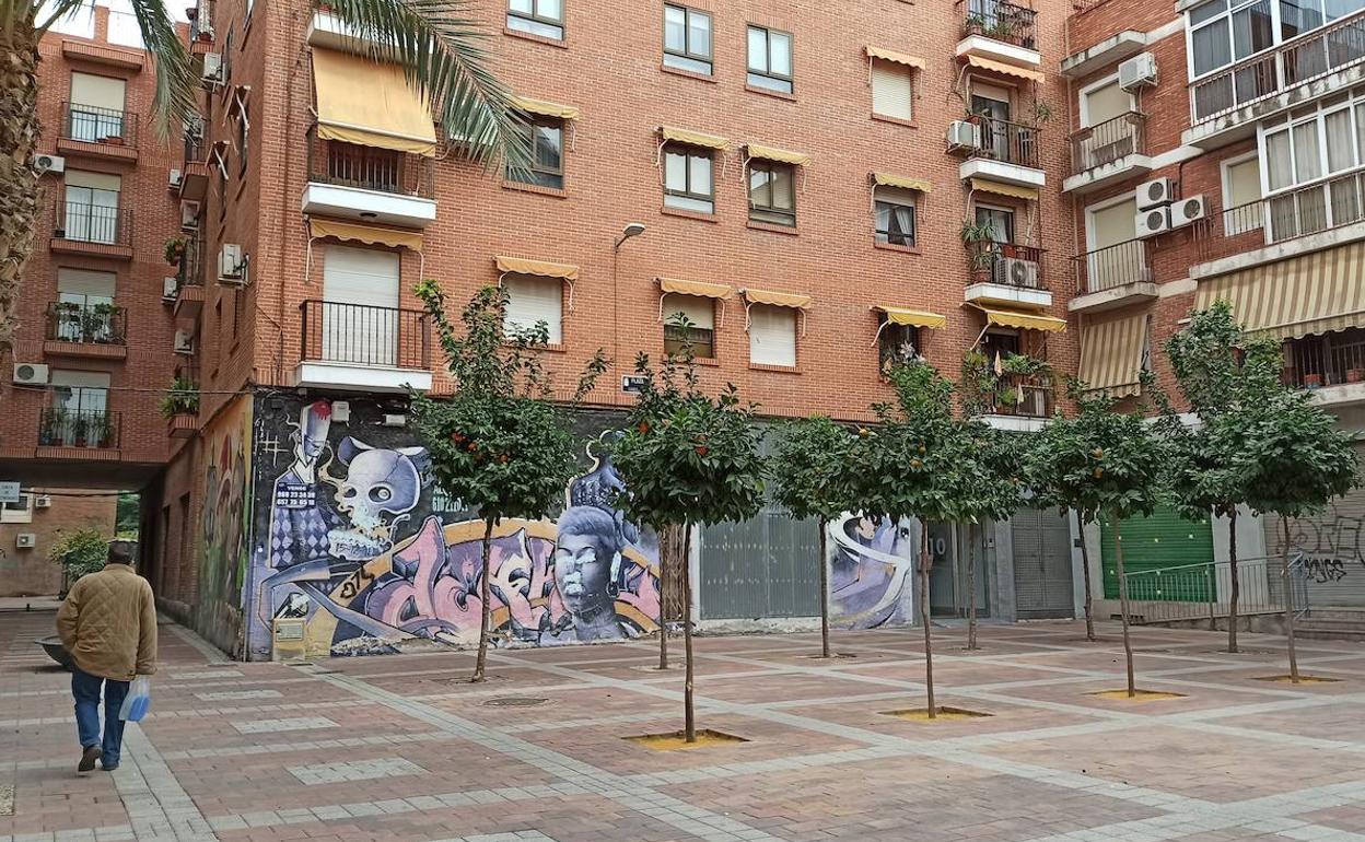 Plaza de la Candelaria, en el barrio de Santa Eulalia, donde se produjeron las presuntas agresiones sexuales.