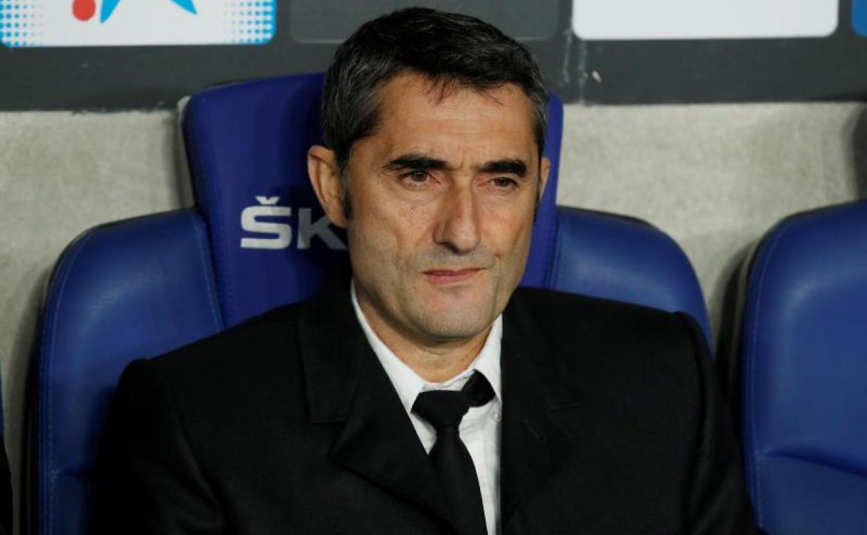 Ernesto Valverde, durante el partido ante el Espanyol. 