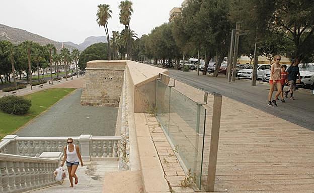 Muralla de Carlos III de Cartagena, en una imagen de Pablo Sánchez.