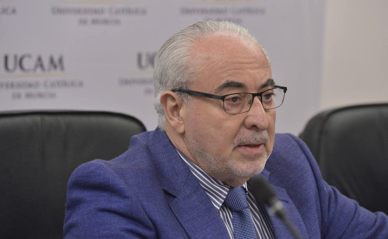 José Luis Mendoza, este lunes, en la UCAM.