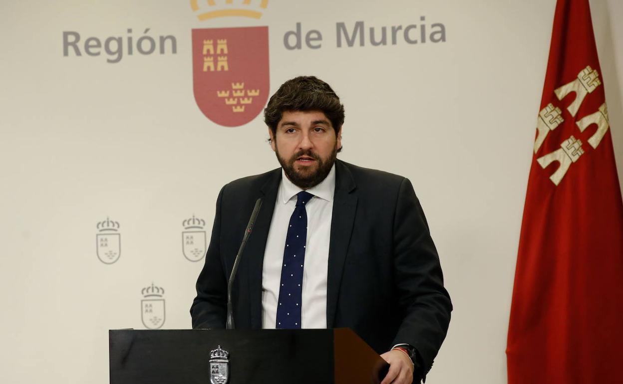 El presidente de la Región de Murcia, Fernando López Miras, en una imagen de archivo.