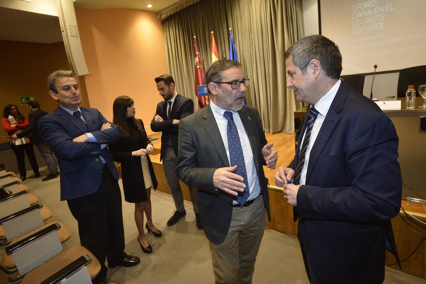 Imagen del consejero de Fomento e Infraestructuras, José Ramón Díez de Revenga, durante la I Jornada sobre la Dana en el Levante español.