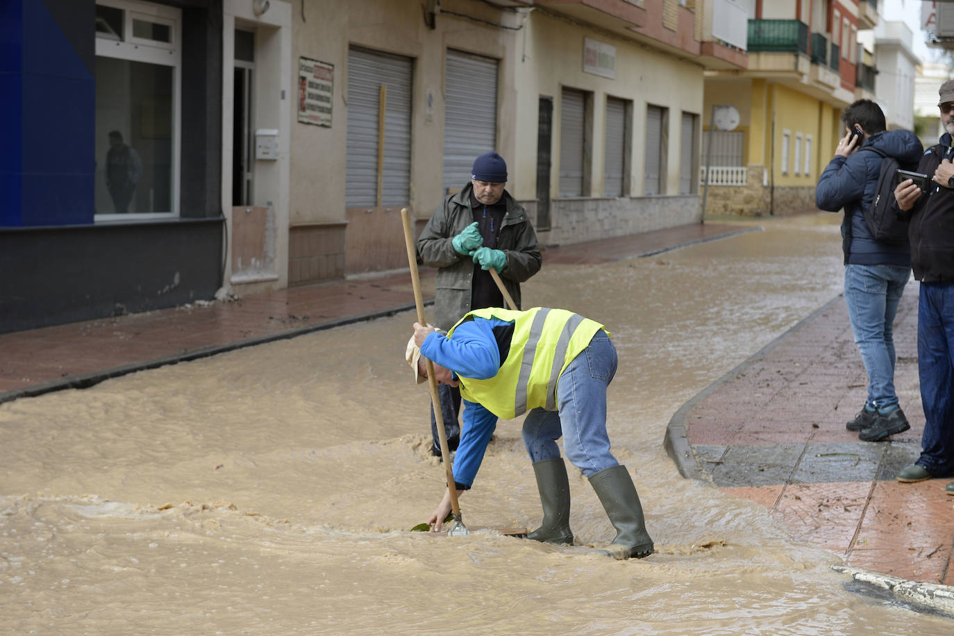 El municipio de Los Alcázares volvió a ser uno de los más afectados por el temporal que recorrió la Región