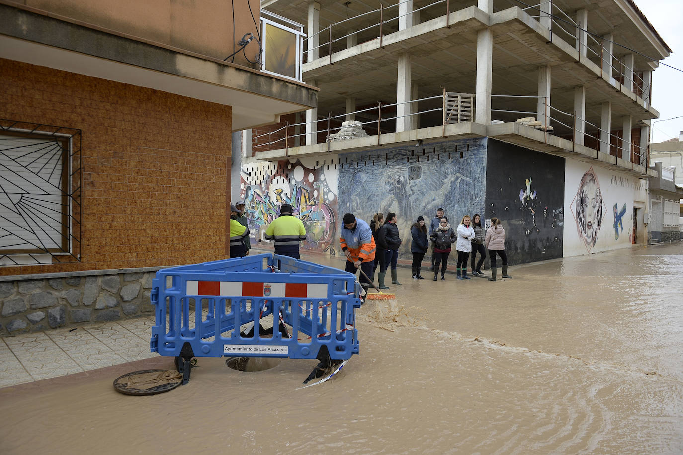 El municipio de Los Alcázares volvió a ser uno de los más afectados por el temporal que recorrió la Región