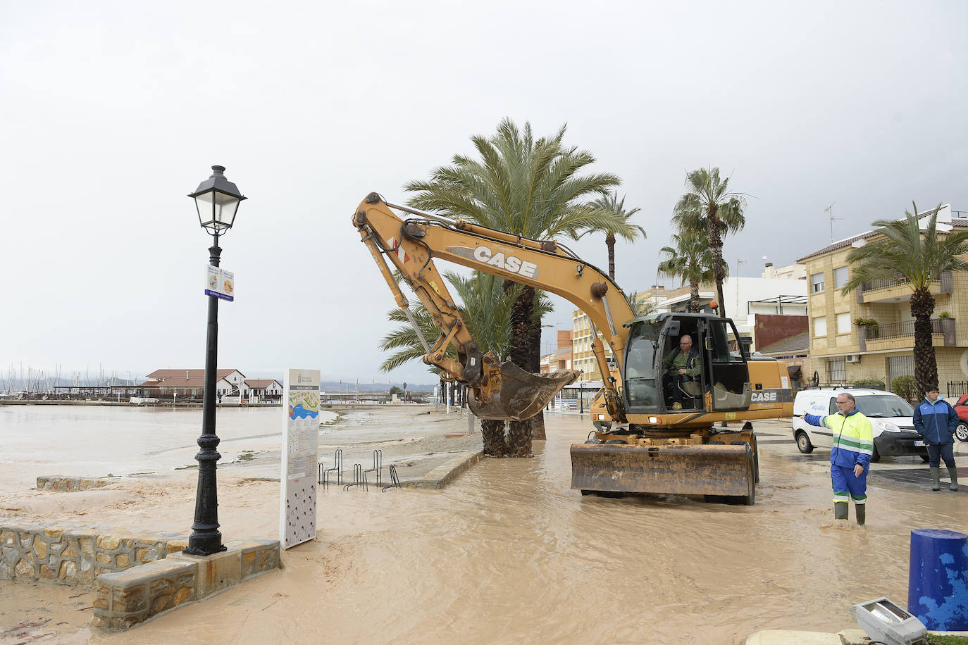 El municipio de Los Alcázares volvió a ser uno de los más afectados por el temporal que recorrió la Región