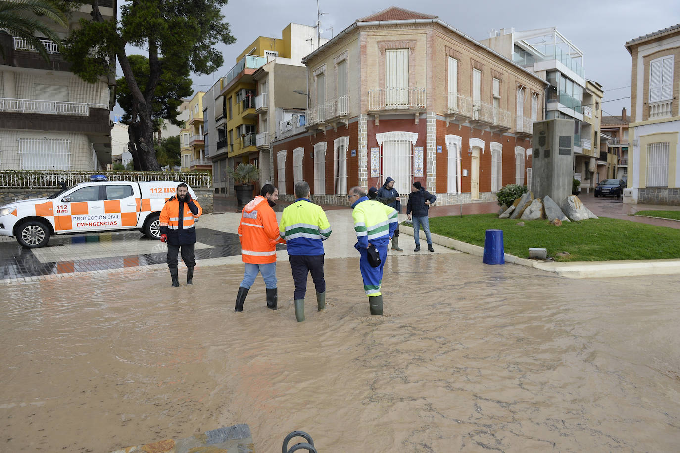 El municipio de Los Alcázares volvió a ser uno de los más afectados por el temporal que recorrió la Región