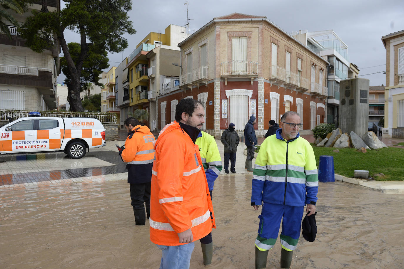 El municipio de Los Alcázares volvió a ser uno de los más afectados por el temporal que recorrió la Región