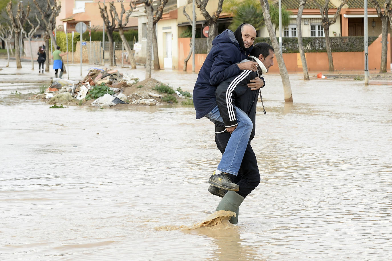 El municipio de Los Alcázares volvió a ser uno de los más afectados por el temporal que recorrió la Región