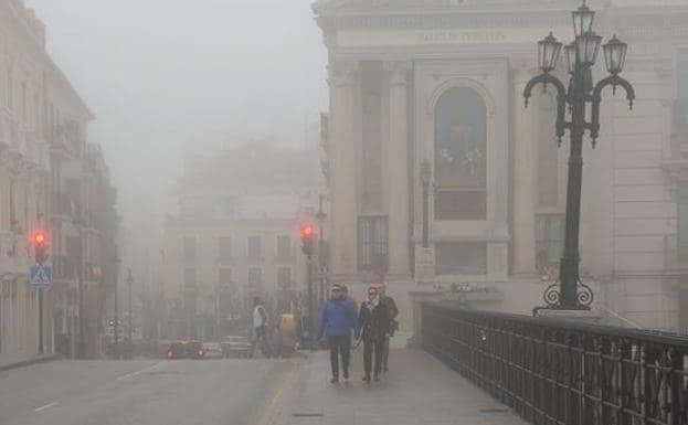 Niebla en Murcia en una foto de archivo.
