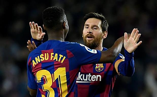 Ansu Fati se hace un sitio al lado de Messi