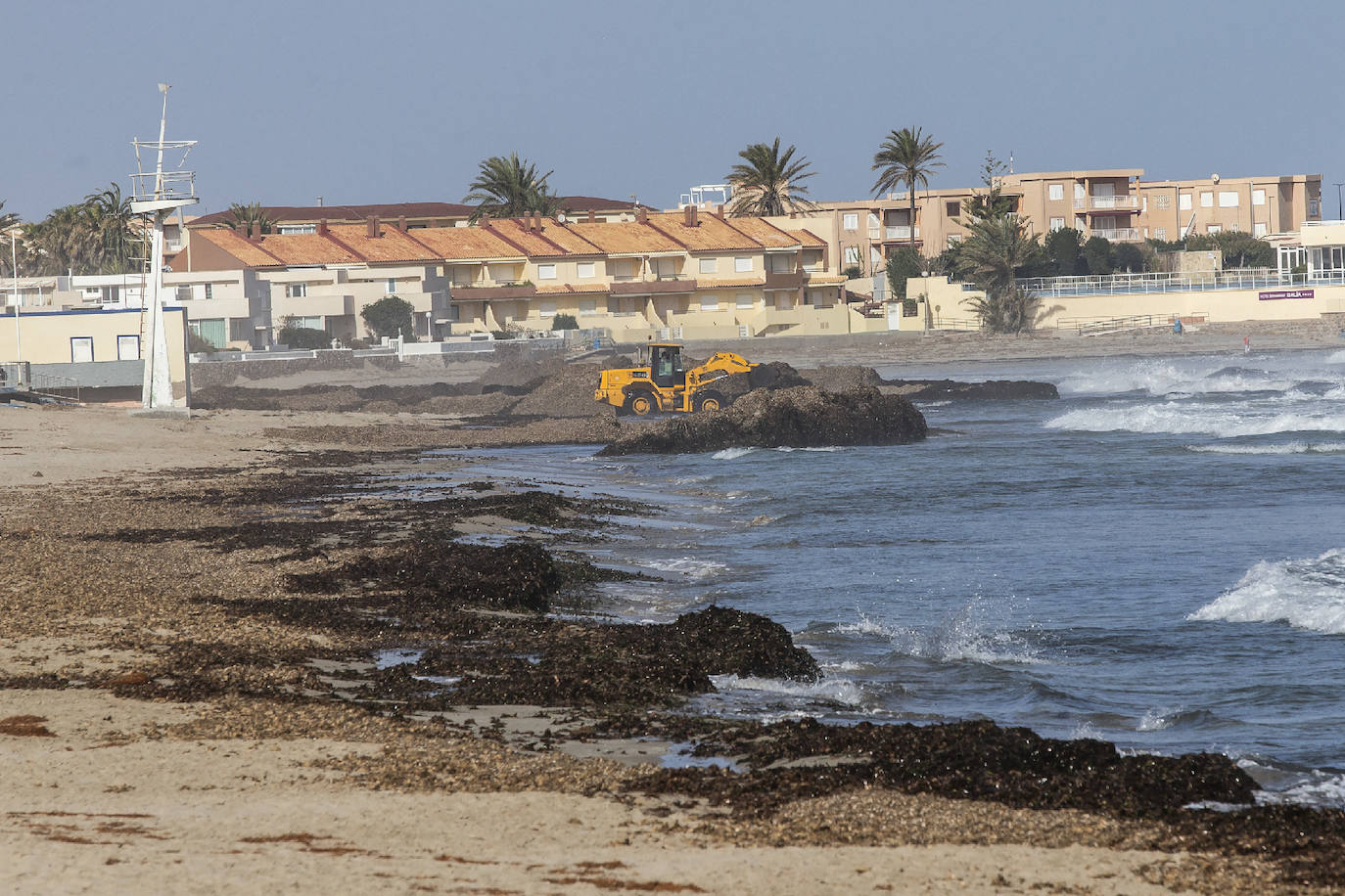 Fotos: Operación &#039;draga y pintura&#039; en las playas de la Región