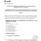 Acuerdo del 31 de enero del Consejo de Administración de Adif.