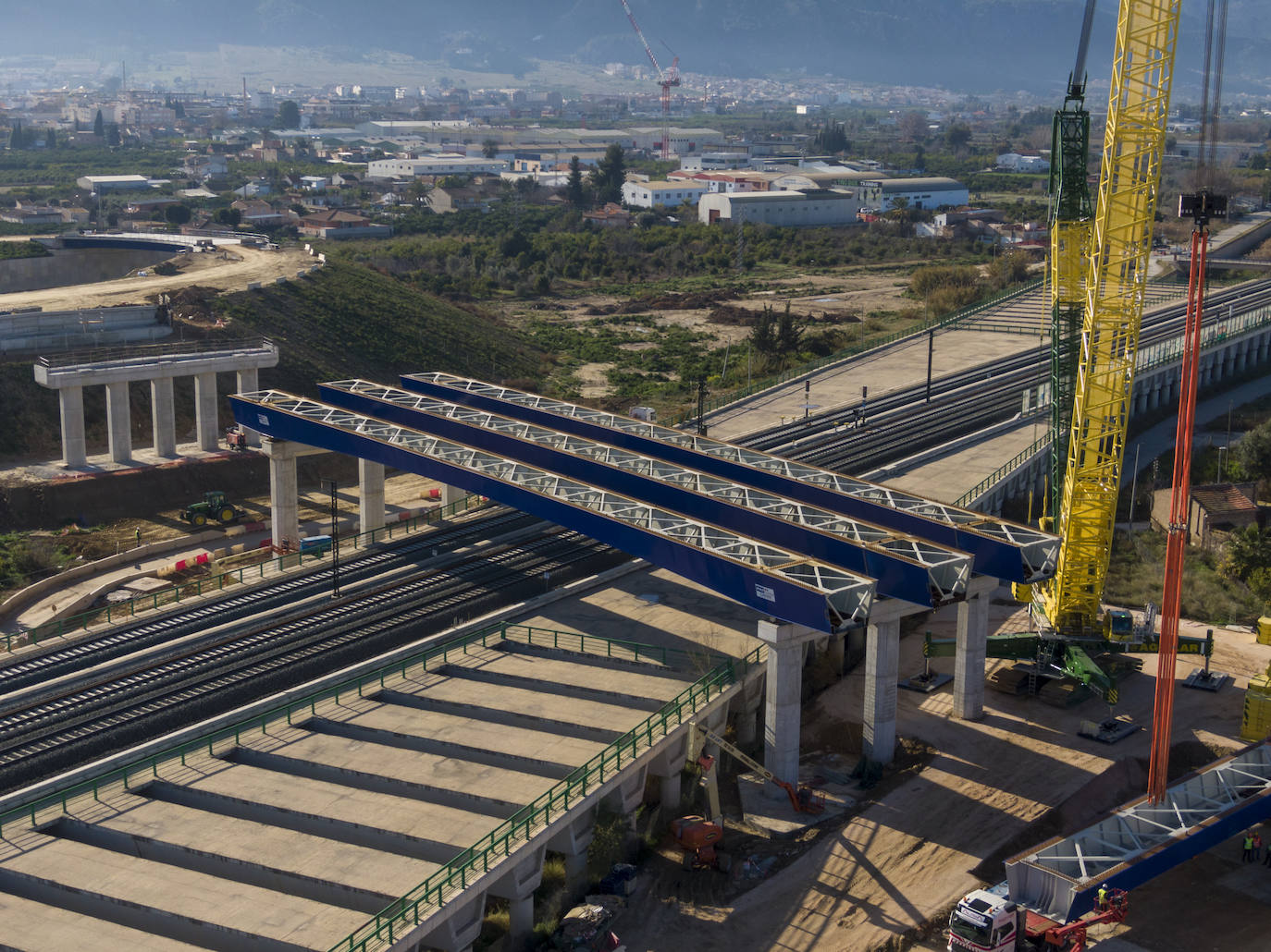 El Ministerio acelera las obras para aliviar el tráfico en el cinturón sur de Murcia. 