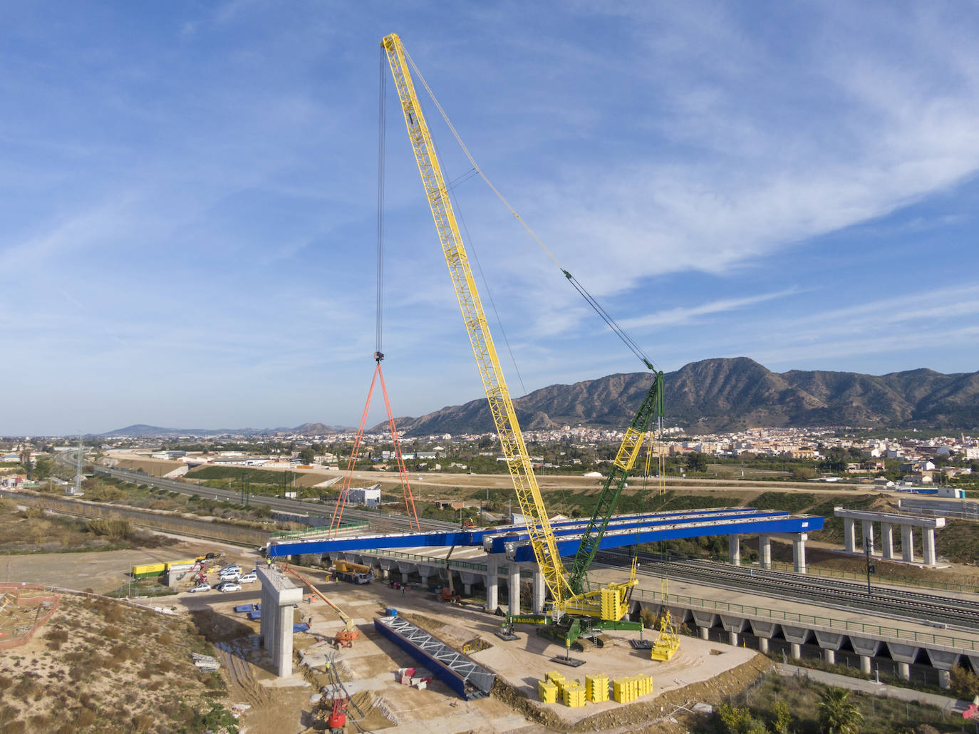 El Ministerio acelera las obras para aliviar el tráfico en el cinturón sur de Murcia. 