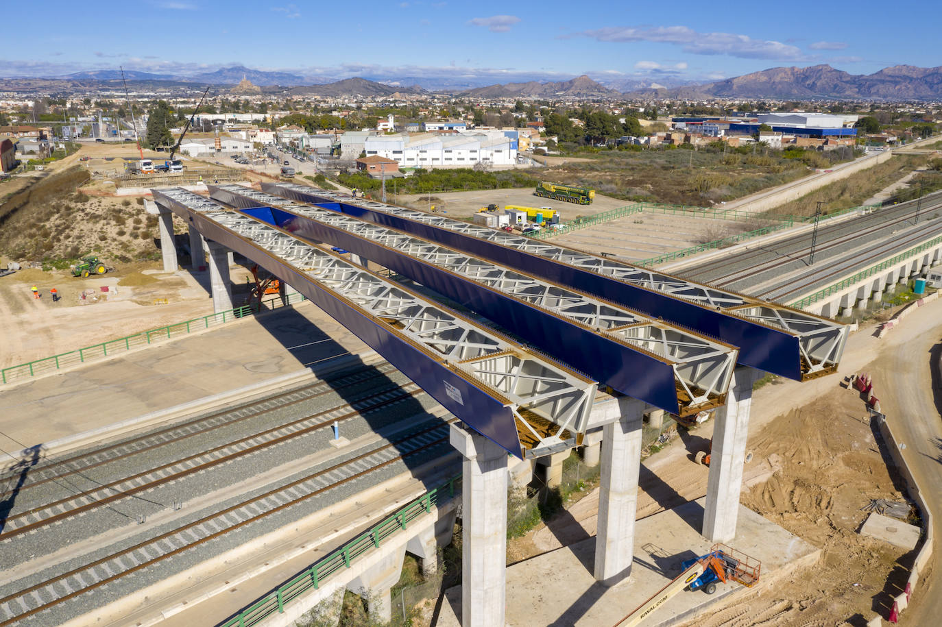 El Ministerio acelera las obras para aliviar el tráfico en el cinturón sur de Murcia. 