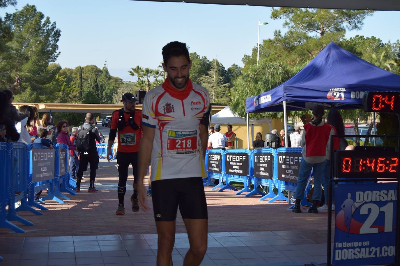 El corredor del Trail Santomera completa los 26 kilómetros en un tiempo de 1:55:05, por la marca de 2:15:15 para la deportista del Automenor Running Team