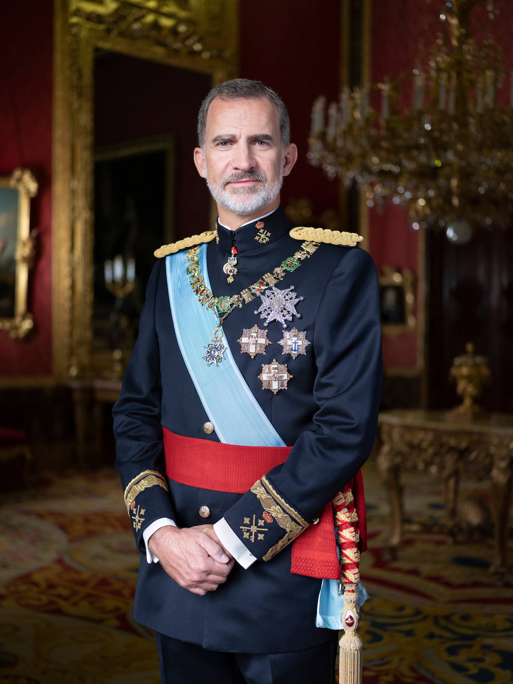 El Rey, con el uniforme de gala.